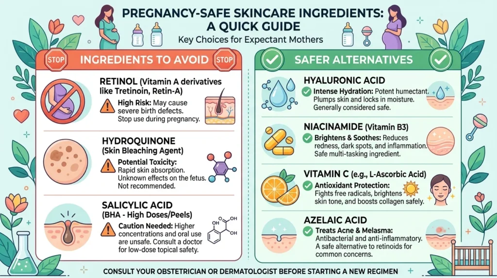 Ingredients Pregnant Women Should Avoid in Skincare