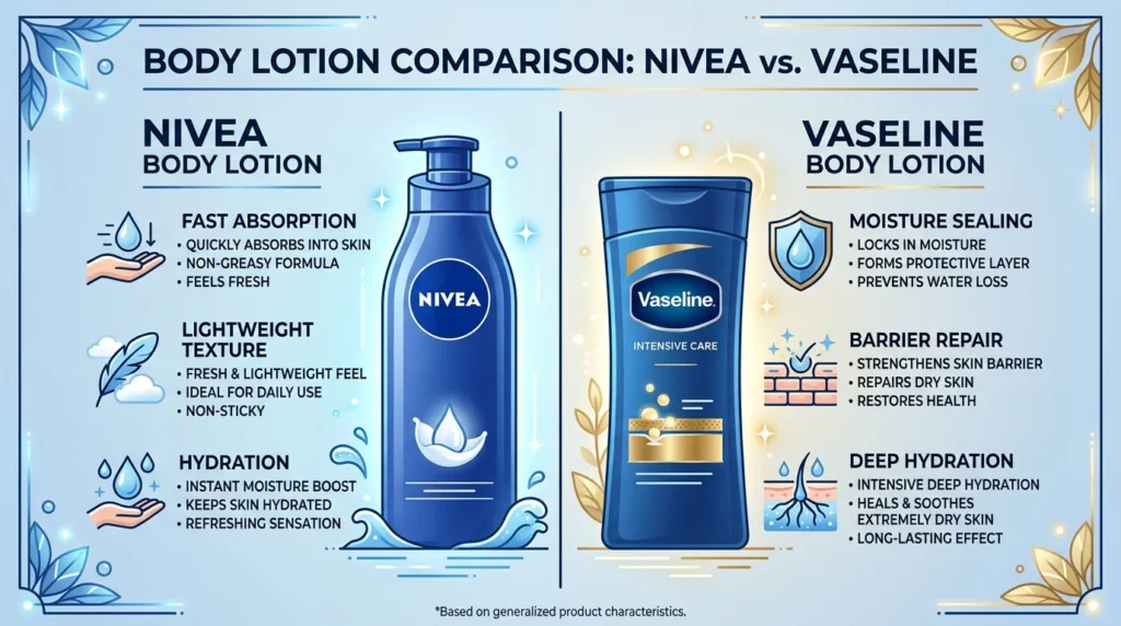 Nivea vs Vaseline Body Lotion What’s the Main Difference