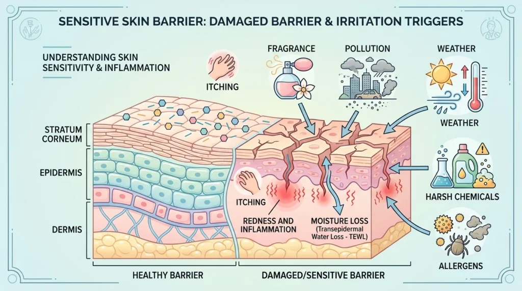 What Makes Sensitive Skin React Easily