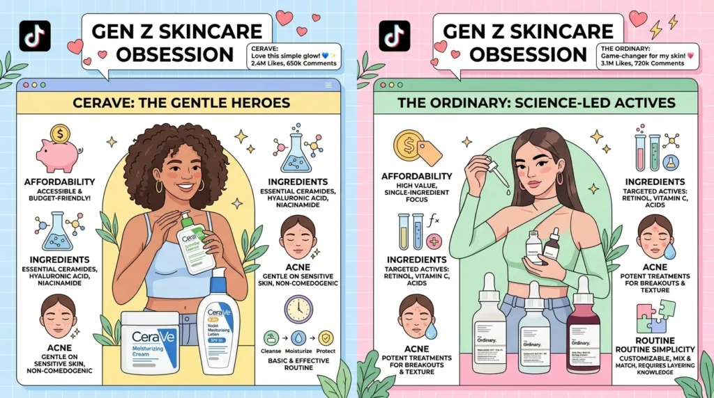 Why Gen Z Is Obsessed With CeraVe vs The Ordinary