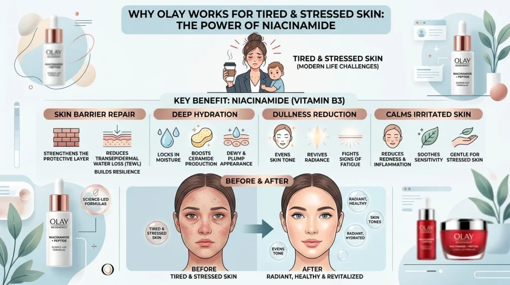 Why Olay Works Better for Tired and Stressed Skin